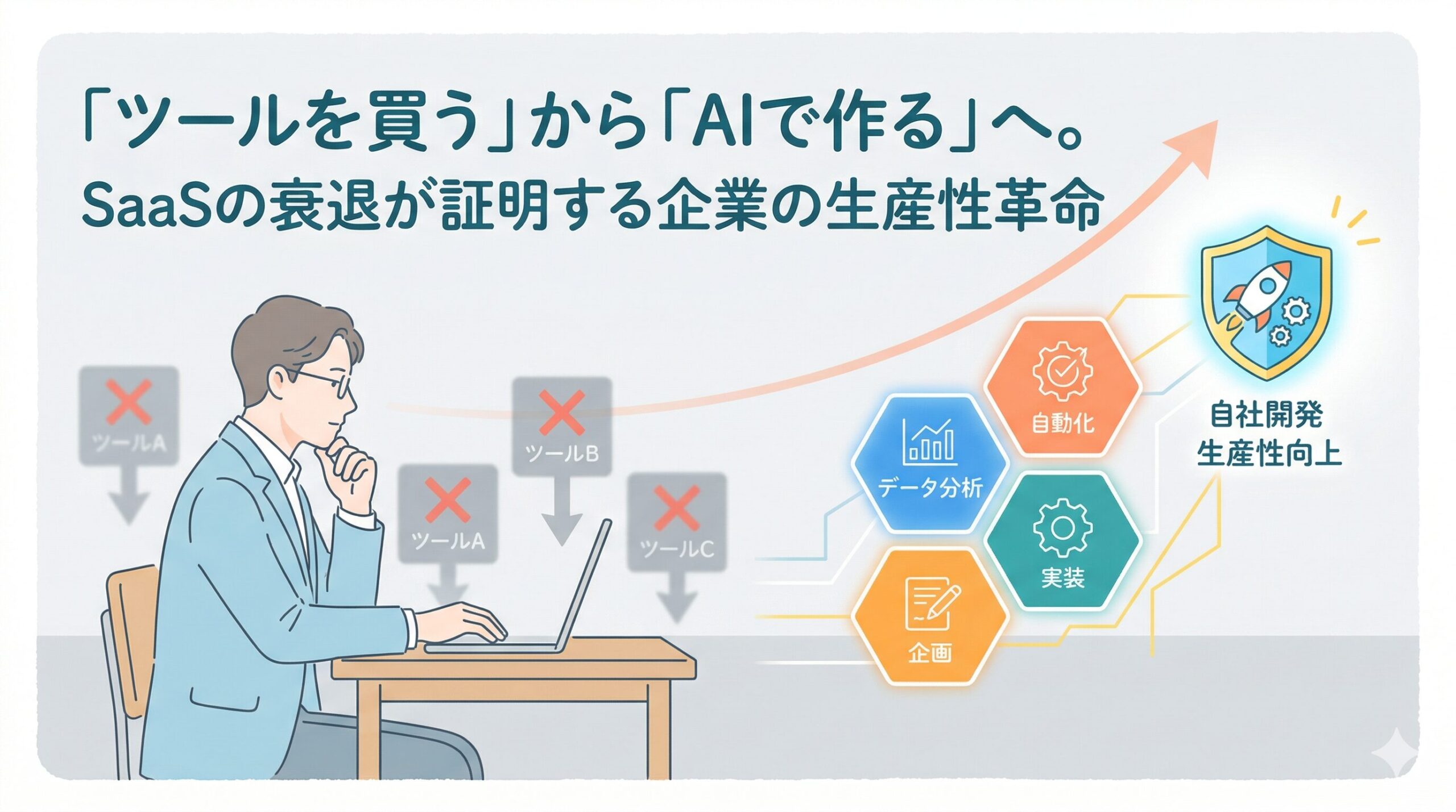 「ツールを買う」から「AIで作る」へ。SaaSの衰退が証明する企業の生産性革命